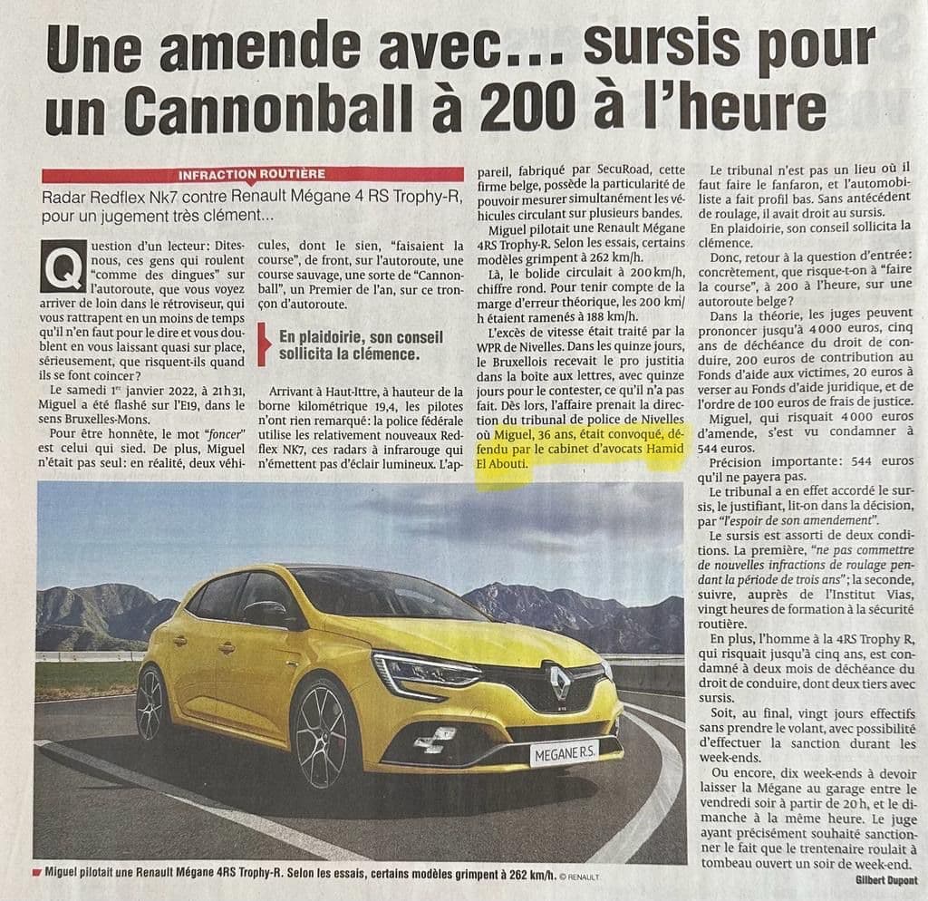 Cannonball à 200 km/h — Sursis