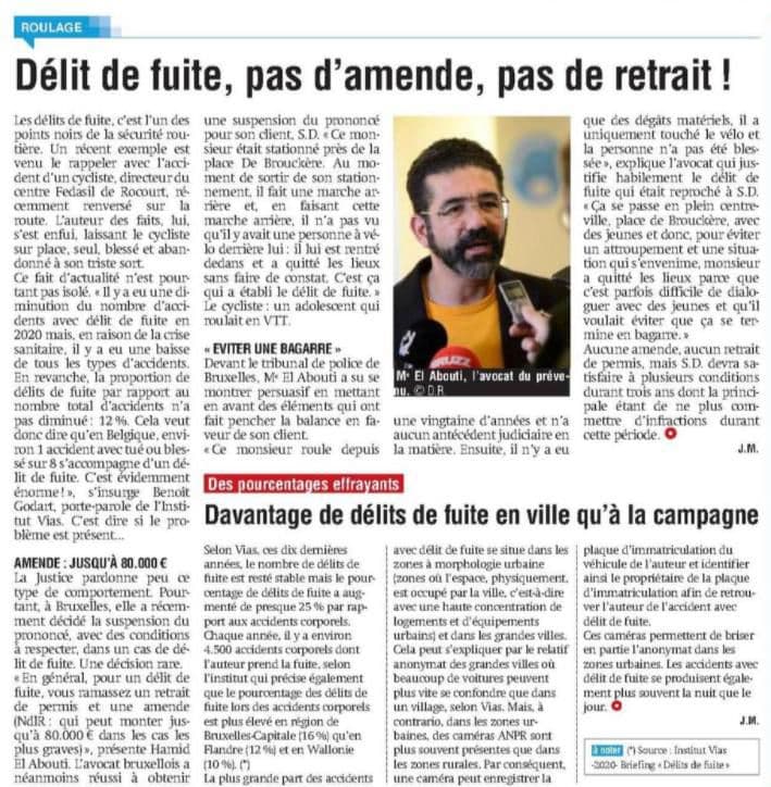 Délit de fuite — Pas d'amende